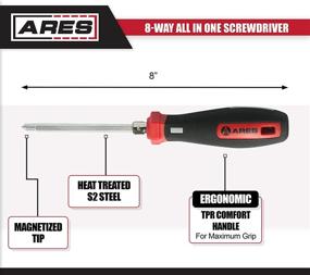 img 4 attached to 🔧 Многофункциональная отвертка-бит-набор ARES 70003-8-в-1 – магнитный наконечник, идеально подходит для дома, строительства и ремонта компьютеров – оптимизируйте свой инструментарий с помощью всего одного инструмента!