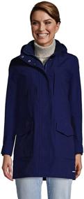 img 4 attached to Lands End Squall Raincoat Black Women's Clothing