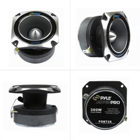 img 1 attached to 🔊 High Power Car Audio Speaker Tweeter - 300W 1 Inch Super Titanium Tweeter System with Die Cast Aluminum Frame, 2kHz to 20kHz Frequency, 104dB, 4-8 Ohm, Heavy Duty 30oz Magnet - Pyle PDBT28, Black, 5in. x 5in. x 4in.