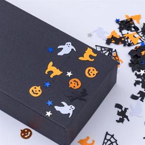 img 1 attached to 🎃 Spook up Your Halloween Party with Oxygentle Halloween Party Table Confetti - 6 Patterns, 60g Scatter Confetti with Pumpkin, Bat, Witch, Cat, and Webs!