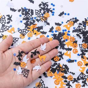img 2 attached to 🎃 Spook up Your Halloween Party with Oxygentle Halloween Party Table Confetti - 6 Patterns, 60g Scatter Confetti with Pumpkin, Bat, Witch, Cat, and Webs!