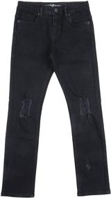 img 4 attached to Boys' Distressed Slim Fit Denim Pants – X RAY Ripped Skinny Jeans