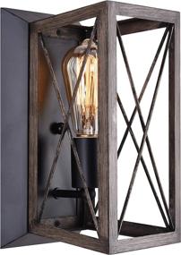 img 4 attached to Farmhouse Wall Light Vintage Industrial Wall Sconce – Rustic Metal 1-Light Edison Wall Lamp for Bedroom, Living Room, Hallway