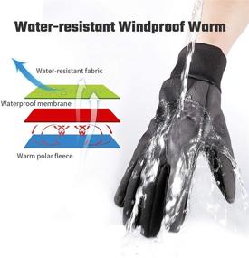 img 2 attached to 🧤 Water-Resistant Thermal Touchscreen Winter Gloves for Men and Women - Ideal for Running, Cycling, Driving, Hiking in Cold Weather