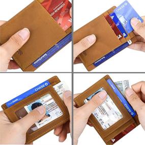 img 1 attached to 📇 HYRISON Minimalist Leather Wallet with RFID Blocking