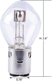 img 3 attached to 🛵 Poweka S2 12V 35/35w Chinese Scooter Light Bulb (2 Packs): Ideal for 50cc 150cc 250cc Znen Jonway Tank Baron