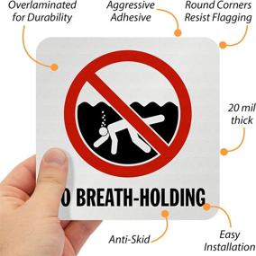 img 3 attached to SmartSign Breath Holding Adhesive Laminated Anti Skid