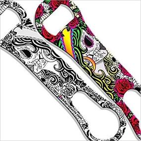 img 1 attached to Improved SEO: BarConic Day of the Dead Girl V-Rod Opener in Vibrant Kolorcoat Finish