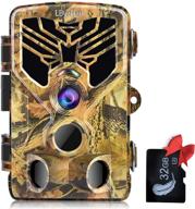 lbyzhan trail game camera: 24mp 1080p hunting cam with 32gb tf card & night vision - waterproof, wide detecting range, motion activated logo