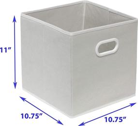 img 3 attached to 📦 Organize with Ease: 6 Pack SimpleHouseware Foldable Cube Storage Bin with Handle in Grey