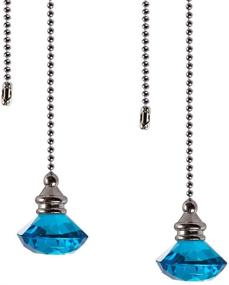 img 4 attached to 💎 Enhance your Ceiling Fan Experience with 2-Piece Light Blue Diamond Fan Pull Chains – 20 Inch Chain Extender & Connector for Home Décor or Wedding Ornament