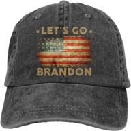 🧢 keolao let's go brandon american flag adjustable denim jeanet men's women's baseball cap trucker hat - stylish and patriotic headwear for all logo