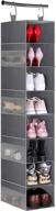 👗 organize your closet with the misslo 8-shelf hanging shoe organizer: clothes, hats, handbags, and more! логотип