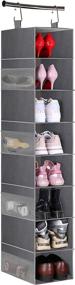 img 4 attached to 👗 Organize Your Closet with the MISSLO 8-Shelf Hanging Shoe Organizer: Clothes, Hats, Handbags, and More!