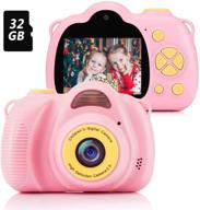 📸 fede girls toys age 3 4 5 6 7 8, kids digital camera for girls pink, toddler camera video recorder hd 12mp 1080p with 32g sd card, kids christmas birthday gifts toys for 3 4 5 6 7 8 year old girls logo