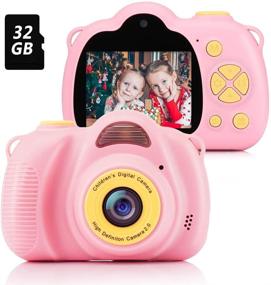 img 4 attached to 📸 Fede Girls Toys Age 3 4 5 6 7 8, Kids Digital Camera for Girls Pink, Toddler Camera Video Recorder HD 12MP 1080P with 32G SD Card, Kids Christmas Birthday Gifts Toys for 3 4 5 6 7 8 Year Old Girls