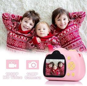 img 3 attached to 📸 Fede Girls Toys Age 3 4 5 6 7 8, Kids Digital Camera for Girls Pink, Toddler Camera Video Recorder HD 12MP 1080P with 32G SD Card, Kids Christmas Birthday Gifts Toys for 3 4 5 6 7 8 Year Old Girls