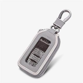img 3 attached to Keychain Premium Leather Keyring Security Interior Accessories