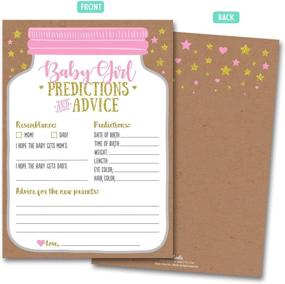 img 3 attached to 👶 Personalized Mason Jar Baby Shower Predictions and Advice Cards - Unforgettable Baby Girl Shower Games, Decorations, and Favors
