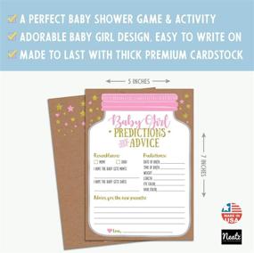 img 2 attached to 👶 Personalized Mason Jar Baby Shower Predictions and Advice Cards - Unforgettable Baby Girl Shower Games, Decorations, and Favors