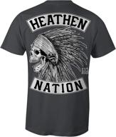 футболка heathen charcoal chief x large логотип