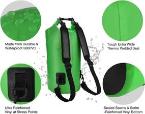 img 1 attached to Piscifun Waterproof Dry Bag: Ultimate Water Sport Companion with Waist Pouch and Phone Case - Fishing, Boating, Kayaking, Camping Gifts for Men and Women (10L 20L 30L 40L)