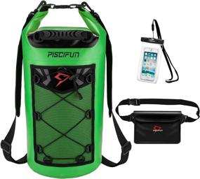 img 4 attached to Piscifun Waterproof Dry Bag: Ultimate Water Sport Companion with Waist Pouch and Phone Case - Fishing, Boating, Kayaking, Camping Gifts for Men and Women (10L 20L 30L 40L)