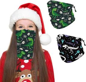img 4 attached to 🎀 Girls' Accessories: Bandana Christmas Fleece Balaclava Covering