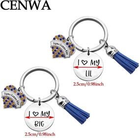 img 3 attached to 🔑 CENWA I Love My Big/Lil Keychain Set: Perfect Sorority Gift for Beloved Soror Sisters