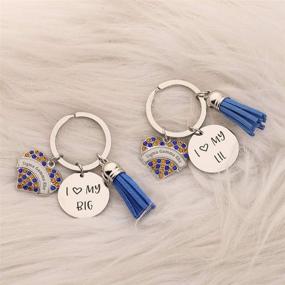 img 2 attached to 🔑 CENWA I Love My Big/Lil Keychain Set: Perfect Sorority Gift for Beloved Soror Sisters