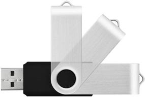 img 3 attached to 💾 KOOTION 10 Pack 4GB USB 2.0 Flash Drives - Keychain Thumb Drive Bulk Memory Stick Swivel Black