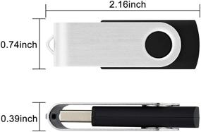 img 2 attached to 💾 KOOTION 10 Pack 4GB USB 2.0 Flash Drives - Keychain Thumb Drive Bulk Memory Stick Swivel Black