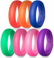 💍 zoka silicone rings for women - stylish & comfortable breathable rubber wedding bands - 5.5mm wide, 2mm thick logo