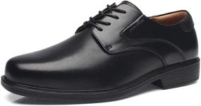 img 4 attached to Milano Leather Square Comfortable Business Men's Shoes for Loafers & Slip-Ons