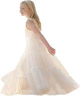 enchanting princess dresses: the captivating jennifer and june tiered tutu flower girl toddler dress collection. logo