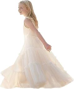 img 4 attached to Enchanting Princess Dresses: The Captivating Jennifer and June Tiered Tutu Flower Girl Toddler Dress Collection.