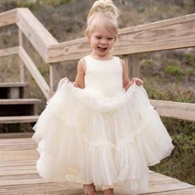 img 1 attached to Enchanting Princess Dresses: The Captivating Jennifer and June Tiered Tutu Flower Girl Toddler Dress Collection.