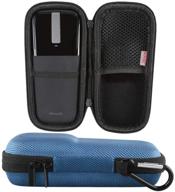 🖱️ bovke protective carrying case for microsoft arc touch mouse: hard eva shockproof travel storage pouch cover bag in blue - ultimate protection and portable storage solution logo
