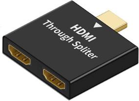 img 4 attached to 🔌 1x2 HDMI Splitter: Адаптер для двух мониторов с разрешением 4K для полного HD 1080P 3D - Зеркальное отображение