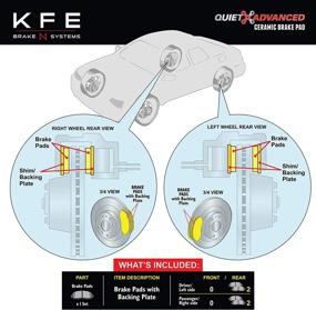 img 1 attached to 🚗 KFE1544-104 Задний комплект тормозных колодок Rear Ultra Quiet Advanced Premium Ceramic для Hyundai Elantra 2011-2016, Accent 2012-2017 (задние диски) и Kia Rio 2012-2017