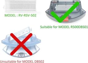 img 1 attached to Coredy R500 Robot Vacuum Cleaner 1st GEN Dustbin Set - High Efficiency Filter Kit, 2pcs (Model: RV-RSV-502) - Replacement Option