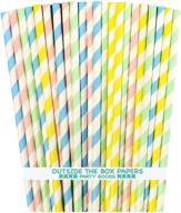 outside box papers pastel stripe logo