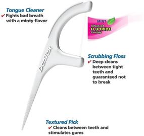 img 2 attached to 🦷 Dentek Triple Clean Floss Picks, 150 Count (Pack of 3): Convenient Dental Tools for Thorough Oral Care