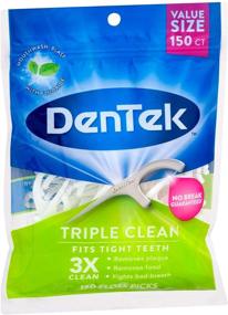 img 3 attached to 🦷 Dentek Triple Clean Floss Picks, 150 Count (Pack of 3): Convenient Dental Tools for Thorough Oral Care