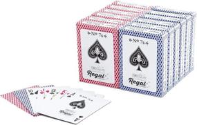 img 4 attached to 🃏 Regal Games - Bulk Playing Cards 12 Pack - Poker Size, Standard Index - Casino Grade for Blackjack, Euchre, Canasta & More - 6 Red Decks, 6 Blue Decks