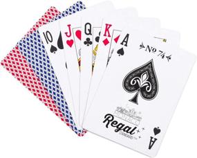 img 3 attached to 🃏 Regal Games - Bulk Playing Cards 12 Pack - Poker Size, Standard Index - Casino Grade for Blackjack, Euchre, Canasta & More - 6 Red Decks, 6 Blue Decks