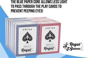 img 1 attached to 🃏 Regal Games - Bulk Playing Cards 12 Pack - Poker Size, Standard Index - Casino Grade for Blackjack, Euchre, Canasta & More - 6 Red Decks, 6 Blue Decks