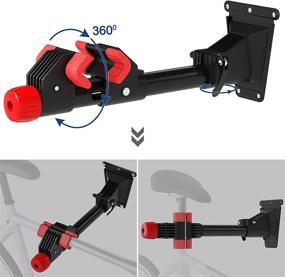 img 3 attached to 🚲 SONGMICS Wall-Mounted Bike Repair Stand with Sturdy Rack, Easy-Install USBR08B, Removable Design