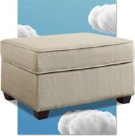 serta olin storage ottoman: stylish hinged lid, doubles as footrest or extra seat, effortless assembly - ivory logo