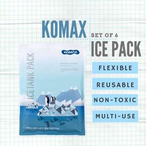 img 2 attached to 🧊 Komax Lunch Box Ice Packs - Set of 6 Reusable Freezer Packs for Lunch Boxes & Coolers - Slim 5.5" x 7.8" Cool Packs - Long-lasting 8-hour Ice Packs